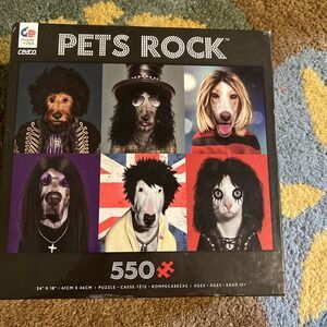 Caeco Pets Rock 550 Piece Jigsaw Puzzle Ozzy Slash Kurt Cobain Alice Cooper Dogs